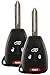 Discount Keyless Replacement Uncut Car Remote Ignition Transponder Key Fob For Jeep Liberty Chrysler Pacifica M3N5WY72XX (2 Pack)