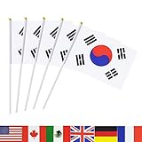 South Korea Stick Flag,TSMD 50 Pack Hand Held Small Korean National Flags On Stick,International World Country Stick Flags Banners,Party Decorations For World Cup,Sports Clubs,Festival Events