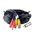 JOOAN 60ft Pre-Made All-in-one BNC Video and Power Security Camera Cable for CCTV Security System