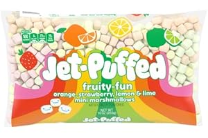 Kraft Jet-Puffed Fruity Fun Mallow | 2-Pack | Orange, Strawberry, Lemon and Lime Miniture Marshmallows | 10 Ounce Bag | By GreenZep