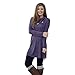 Mixmax Women Lapel Neck Long Sleeve Loose Dress Sides Slit Shirt Dress (Small, Purple)