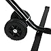 Sunnydaze Hammock Wheel Kit, Portable and Heavy Duty - Black