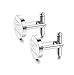ORAZIO Mens Classic Engraved Initial Cufflinks Alphabet Letter Cufflinks Formal Kit Business Wedding Shirts M
