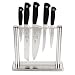 Mercer Culinary Genesis 6-Piece Forged Knife Block Set, Tempered Glass Block primary