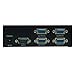Tripp Lite 4-Port VGA Splitter with Signal Booster, High Resolution Video 350MHz, 2048x1536 (HD15 M/4xF)(B114-004-R) , Black