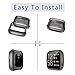 Cuteey 2 Pack Screen Protector Case Compatible with Fitbit Versa 2, Soft TPU Plated Cover Scratch Proof Full Protective Bumper Shell for Versa 2 Smartwatch Accessories (Black+Black)