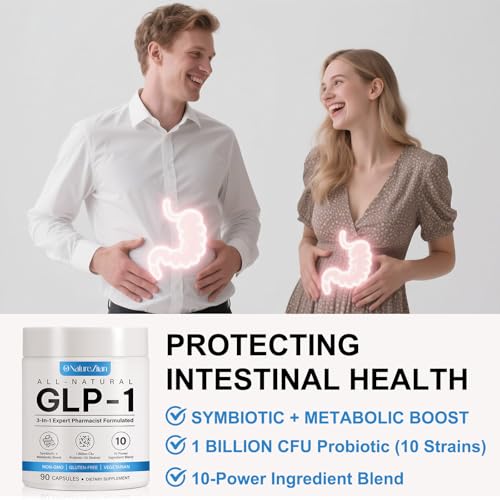 O NATURE . ZIRAN GLP-1 Weight Management Supplement for Women & Men, GLP1 Appetite Control, Energy & Digestion Balance - Vegan, Gluten-Free, Dairy Free, 90 Capsules (Pack of 1)