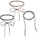 Mother's Day Gift- 3PCs Vintage Black Long Velvet Tassel Choker Necklace for Girls Adjustable