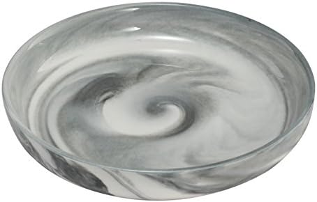 6" Grey Marble Swirl Plate / Shallow Bowl
