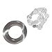 Penile Cock Rings Silicone Male Erection Enhancement Stay Hard Set of 7 Includes 6 Clear Ribbed Cockrings & 1 Thick Clear Donut Discreet Packaging