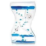 ArtCreativity Liquid Motion Bubbler Timer w/ Dual Spinning Wheels | 5.5” 1 Minute Bubble Hourglass for Kids | Soothing Visual Sensory/ Relaxing Fidget Toy, Great Gift for Boys - Girls (Space Shuttle)