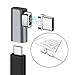 Magnetic USB C Adapter, DISDIM Magnetic Fast Charging [Support 4.3A＋Right Angled] USB Type C to USB C Charger Connection Converter for MacBook Pro/Chromebook Pixel/Samsung S8 and Other USB-C Devices
