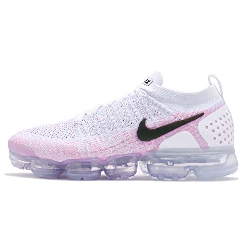 NIKE Men's Air Vapormax Flyknit 2, White-Black-Hydrogen Blue, 10.5 M US