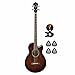 Ibanez AEB10E DVS 4 String Acoustic Electric Bass Guitar with Spruce Top and AEQ-SP2 preamp w/Onboard Tuner (Bundle) with Clip on Guitar Tuner and 4 Zorro Sounds Guitars Picks - Dark Violin Sunburst