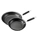 Anolon Advanced Hard Anodized Nonstick Frying Pan Set / Skillet Set - 10 Inch and 12 Inch, Gray