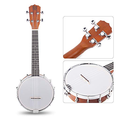 Vangoa 4 Strings Concert 23 Inch Banjo Uke Ukulele Banjos Banjolele
