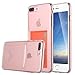 iPhone 8 Plus / 7 Plus Case, LONTECT Ultra Slim Thin Crystal Clear Flexible TPU Case with Card Slot for Apple iPhone 8 Plus / 7 Plus