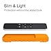 Fintie Protective Case for Apple TV 4K/ HD Siri Remote (1st Gen) - Honey Comb Lightweight Anti Slip Shockproof Silicone Cover for Apple TV 4K 5th 4th Gen Siri Remote Controller, Orange