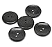 HOUSWEETY 30PCs Black 2 Holes Round Wood Sewing Buttons 30mm(1 1/8