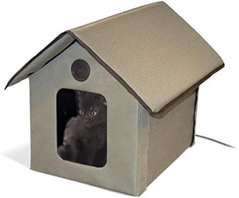 Heated Cat House &amp; EBOOK HOW TO TRAIN YOUR CAT BY RIO CENTER,Outdoor Kitty House Heated,Outside Cat House,Outdoor Cat Shelter For Winter,Insulated Cat House.