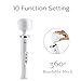 Oopsix Wand Massager Cordless Powerful Personal Body Wand Massager Handheld Electric-10 Pulsation Vibration Portable USB Rechargeable Massager for Women Muscle Aches and Sports Recovery (White)