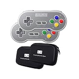 8Bitdo SF30 2.4G Wireless Controller Double-Pack Bundle with Bonus Carrying Cases - NES, SNES, SFC Classic Edition