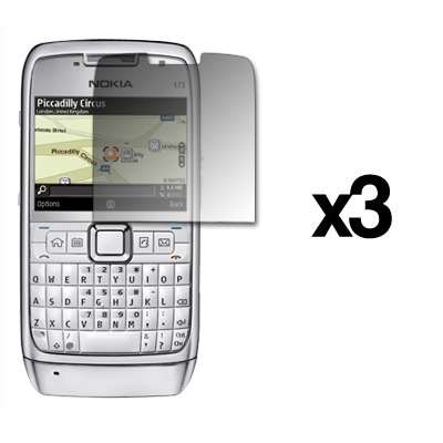 EMPIRE 3 Pack of Reusable LCD Screen Protectors for Nokia E71, E71X [EMPIRE Packaging]