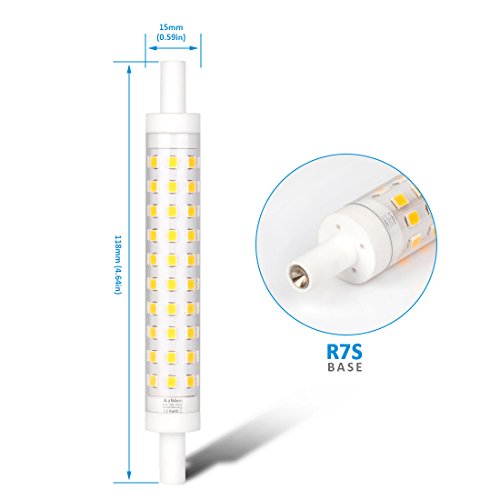 Azhien Ampoule LED R7S 118mm 10W Not Dimmable,Blanc Chaud 3000K,10 Watt Équivalent Lampe Halogene 48W 60W 75W, 1000LM, 360 Degrés, J Type J118 R7S Led Ampoules, Lot de 2