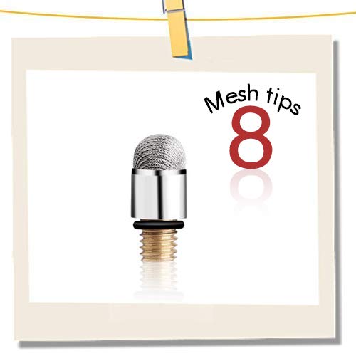 Mixoo Replacement Mesh Tips for Mixoo Disc & Mesh Tip 2 iin 1 Series Stylus Pen Only, 8 Pack