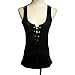 Usstore For Women Top Vest Bandage Tank Lace Halter Sleeveless Camisole (M)