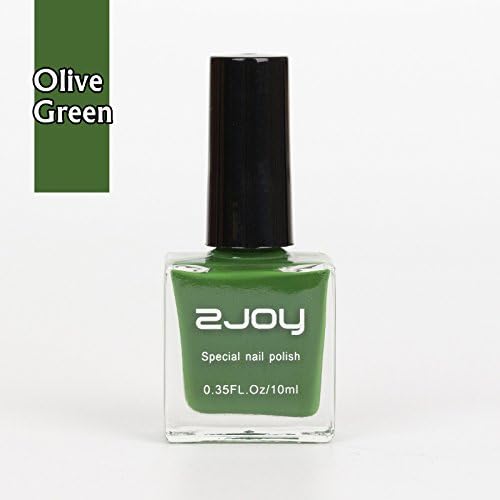 ZJOY Stamping Nail Polish 10ml Stamping Polish Nail Art, Olive Green