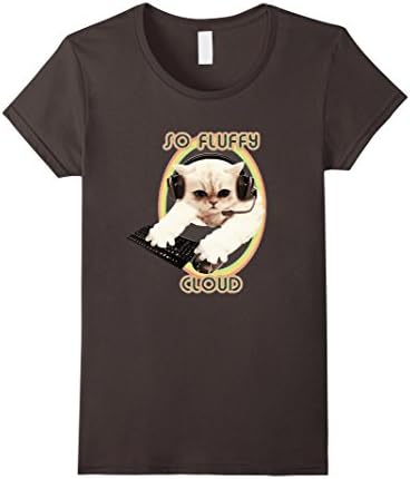 Women's PopularMMOs "So Fluffy Cloud" T Shirt graphic Small Asphalt