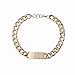 Women's Alloy Celebrated Choker ID Necklace Heavy Cuban Chunky Chain Necklace Shiny Metal Statement Jewelry (Gold Color)