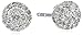 10k White Gold Round-Diamond Cluster Stud Earrings (1/4 cttw)