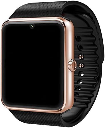 Gasarsox Smart Watch GT08 Clock Sync Notififer With 16GB SD Card Support SIM Card Slot Phone Mate For iPhones and Android Smartphones (Gold)