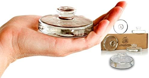 プレミアム 手作り ガラス 発酵用ウェイト 握りやすいハンドル付き 広口メイソンジャー キムチなどの家庭用発酵食品 6個入り 改良版 ザワークラウト 7 8オンス ピクルス 店内限界値引き中 セルフラッピング無料