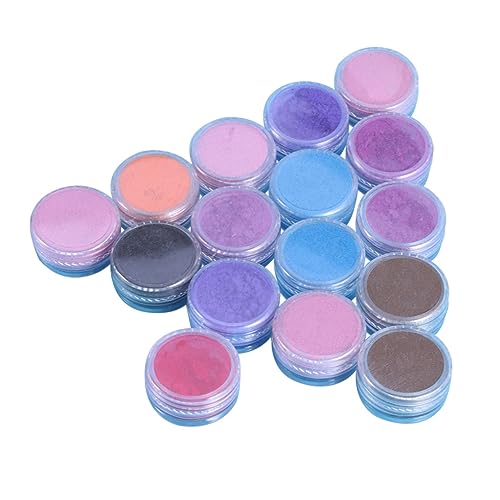 TEHAUX 16pcs Pigment for Makeup Crafting Nail Art Random Colors Eyeshadow Lip Gloss Face Nail Polish Pigment Powder
