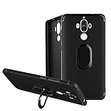 Magnetic Phone Car Mount Rugged Armor for Huawei Mate 9 (2016) Soft TPU Bumper Shock Absorption Technology Case - Black