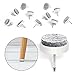 ALIMITOPIA 40pcs Furniture Felt Pad Heavy Duty Nail-on Chiar Slider Glide Pad Floor Protector for Wooden Furniture Chair Tables Leg Feet(Φ18mm or 0.7