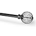 Sheffield Home, AMG, and Enchante Accessories, Ultra - Refined Cage Curtain Rod, 42 to 120-Inch, Pewter