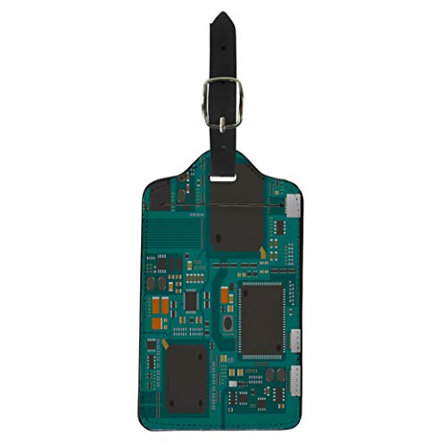 Pinbeam Luggage Tag Electric Circuit Board Various Ic Chips and Electronic Suitcase Baggage Label