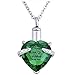PREKIAR Heart Cremation Urn Necklace for Ashes Urn Jewelry Memorial Pendant with Fill Kit and Gift Box - Always on My Mind Forever in My Heart (Green)