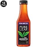 Pure Leaf Iced Tea, Extra Sweet, Real Brewed Black Tea, 18.5 Fl Oz Bottles (Pack Of 12)