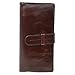 Mens Genuine Leather long bifold wallet Vintage style Money Purse