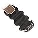 Beata Hair 130% Density Brazilian Body Wave Lace Closure 3 Part 100% Virgin Human Hair Closure with Bleached Knots (16inch)