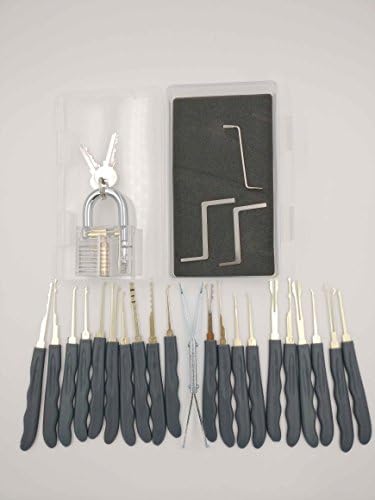 Peak Assets Pick Tools Set 24-Piece With Clear Tool Practice