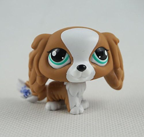 Littlest Pet Shop LPS Toys #1825 Brown &amp; White Puppy King Charles Spaniel Dog