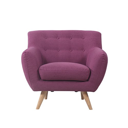 Mid Century Purple Modern Living Room Accent Armchair Chairs Olivia