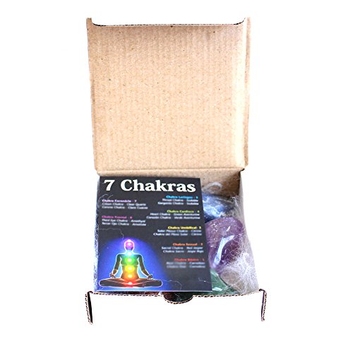 Seven chakra box - tumbled stone set - reiki healing