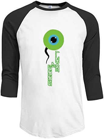 Men's Neck Cotton Raglan tee Jack-septiceye Eyeball Logo-01 tshirts XXL Black hot 3/4 sleeve